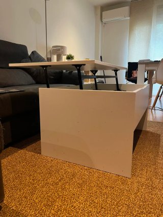 Mesa de centro elevable Ikea blanca Ostavall