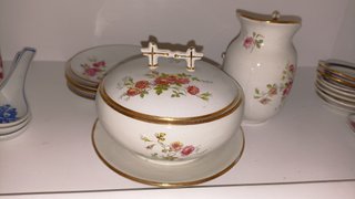 Juego de té/café Cartuja Pickman Rosa