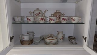 Juego de té/café Cartuja Pickman Rosa