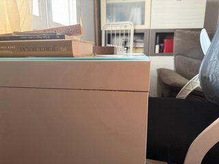 Tocador Malm Ikea Blanco con Cristal