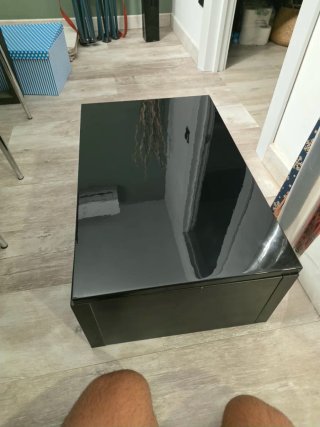 Cajón Besta Ikea Negro Piano Estrecho