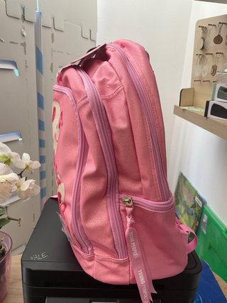 Zaino scuola elementare rosa con orsetto