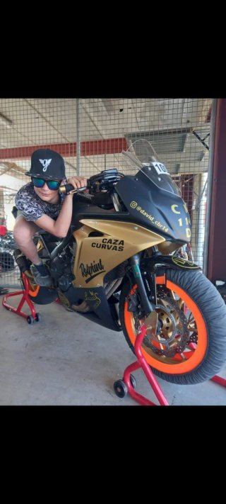 Carenado Fibra Honda CBR F Negro/Dorado