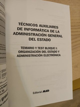 Técnicos auxiliares de informática. Temario y t...