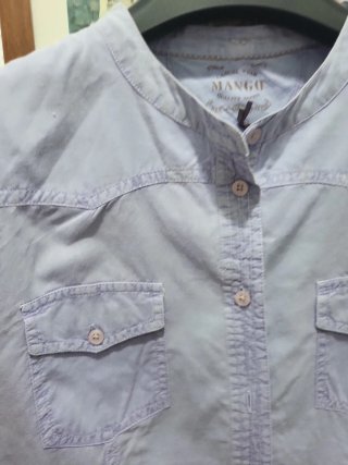 Camisa Mango Morada Talla S