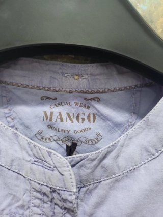 Camisa Mango Morada Talla S
