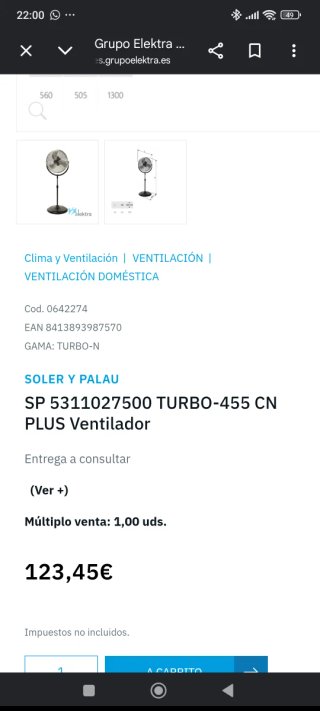Ventilador Industrial S&P Metálico