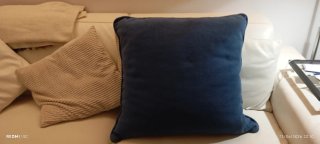 Cojín Chenilla Azul 70x70