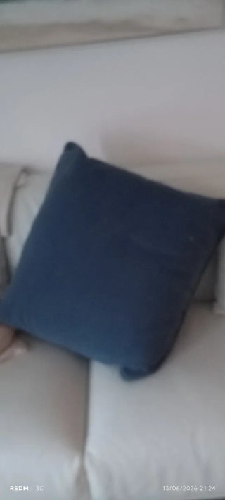 Cojín Chenilla Azul 70x70