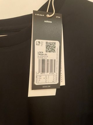 Camiseta Adidas Negra Talla XL