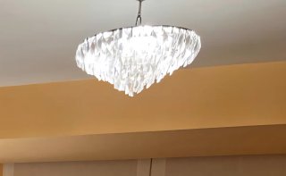Lámpara de techo diseño cristal y metal