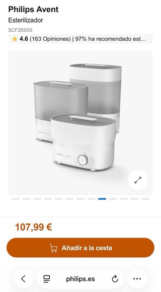 Esterilizador y secador de Biberones Philips Avent