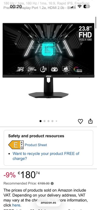 Monitor MSI Negro