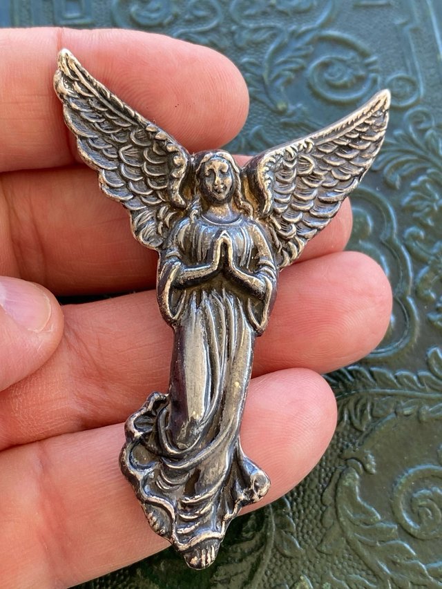 Bellísimo colgante Ángel Plata Ley 1890-1900s