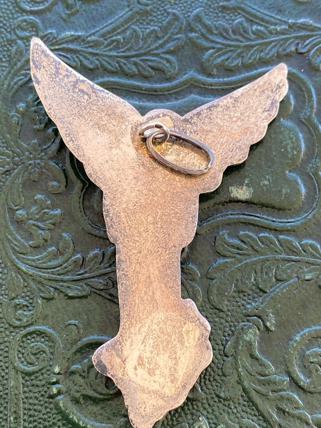 Bellísimo colgante Ángel Plata Ley 1890-1900s