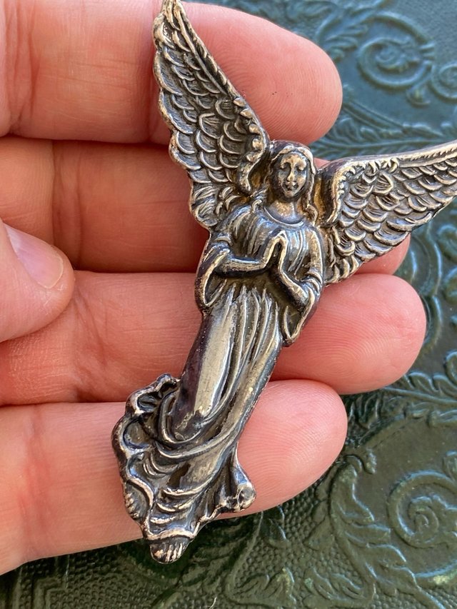 Bellísimo colgante Ángel Plata Ley 1890-1900s