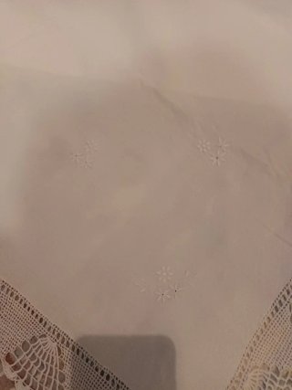 Sábanas antiguas de algodón con encaje