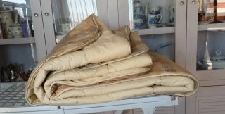Conjunto 2 Edredones Nicoletta crema/ cuadros