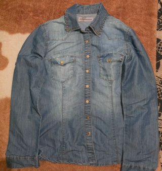 Camisa vaquera azul talla M