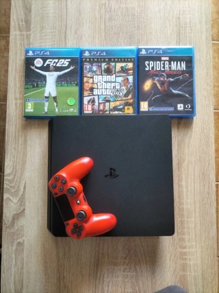 PS4 500GB Negra + Mando + 3 Juegos