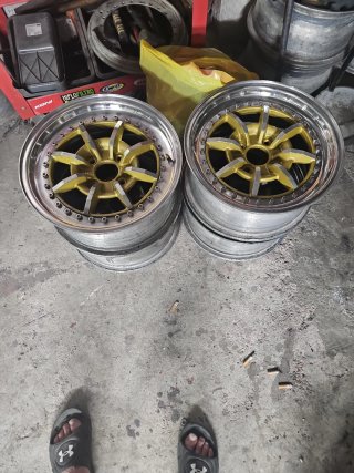 Llantas Braid 4x100 15 Doradas/Plata