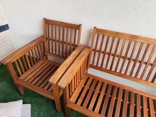 Conjunto de Teca Jardín Recién tratado