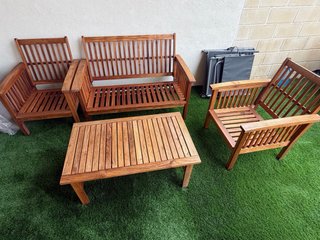 Conjunto de Teca Jardín Recién tratado