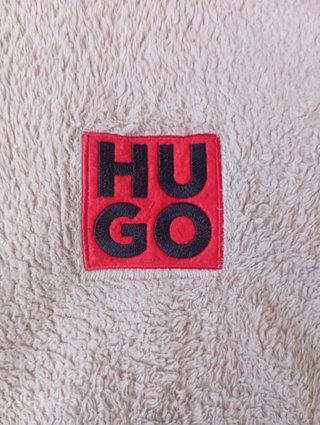 Forro polar con capucha Hugo, logo bordado XL