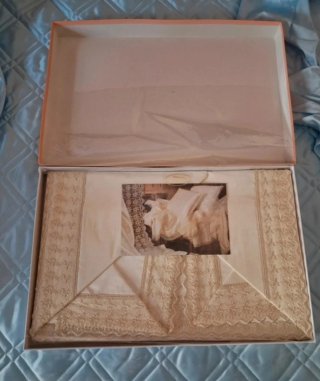 Lenzuolo Matrimoniale Pizzo Macramè Beige