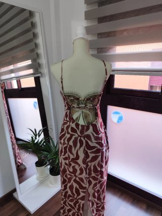 Vestido largo Zara estampado
