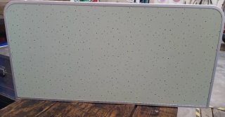 Mesa plegable camping verde y plata