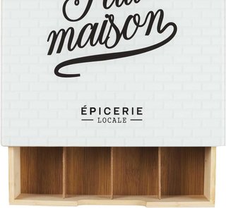 Cajón organizador de madera y vidrio