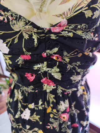 Vestido Largo Zara Estampado Floral
