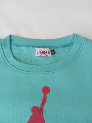 Sudadera Air Jordan Verde Menta Logo Bordado XL