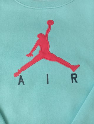 Sudadera Air Jordan Verde Menta Logo Bordado XL