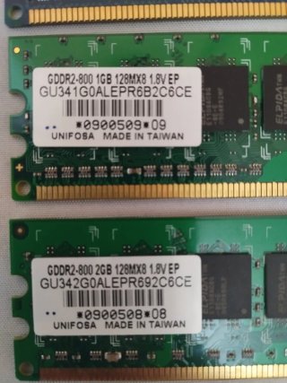Lote 9 GB RAM DDR2