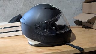 Casco Shoei NXR Negro mate con detalles en color