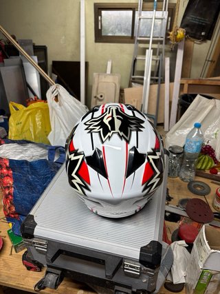 Casco Moto Infantil WILD WOLF NZI Blanco y Rojo