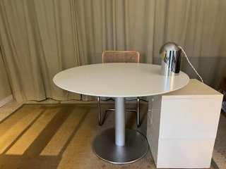Mesa redonda blanca 110cm