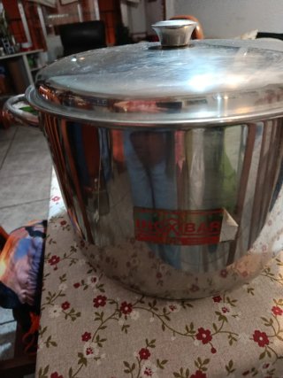 Olla grande acero inoxidable vitrocerámica