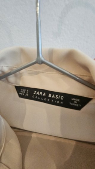 Blusa crema Zara Basic talla S