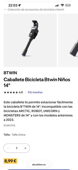 Bici BTWIN 14” 2en1 DISCOVER 500