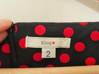 Vestido Kling lunares rojo y negro
