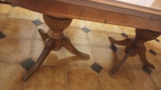 Mesa comedor roble macizo artesana.