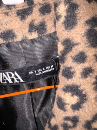 Abrigo blazer estampado leopardo Zara