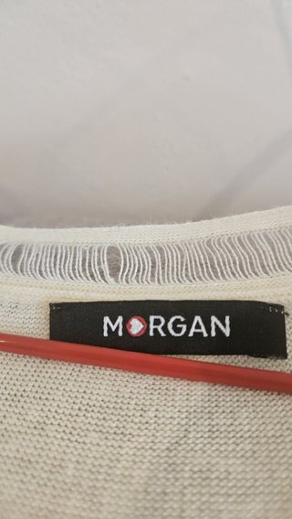 Blusa blanca encaje Morgan talla S