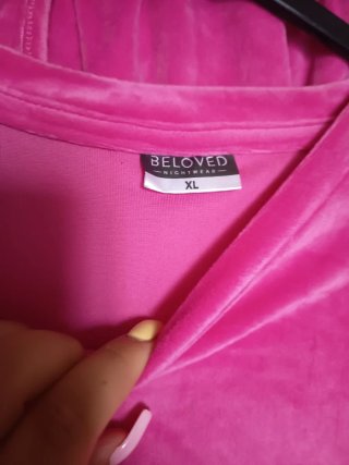 Pijama terciopelo rosa XL
