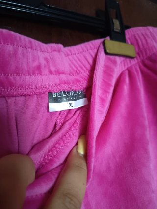 Pijama terciopelo rosa XL