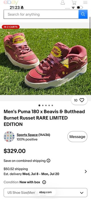 Puma 180 2 Beavis & Butt-Head Burnt Russet