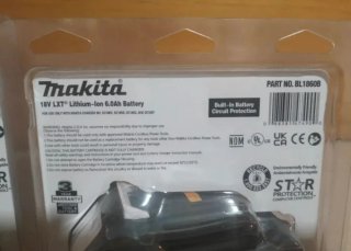 2 Baterias 18V 6Ah para Makita LXT Tipo BL1860B